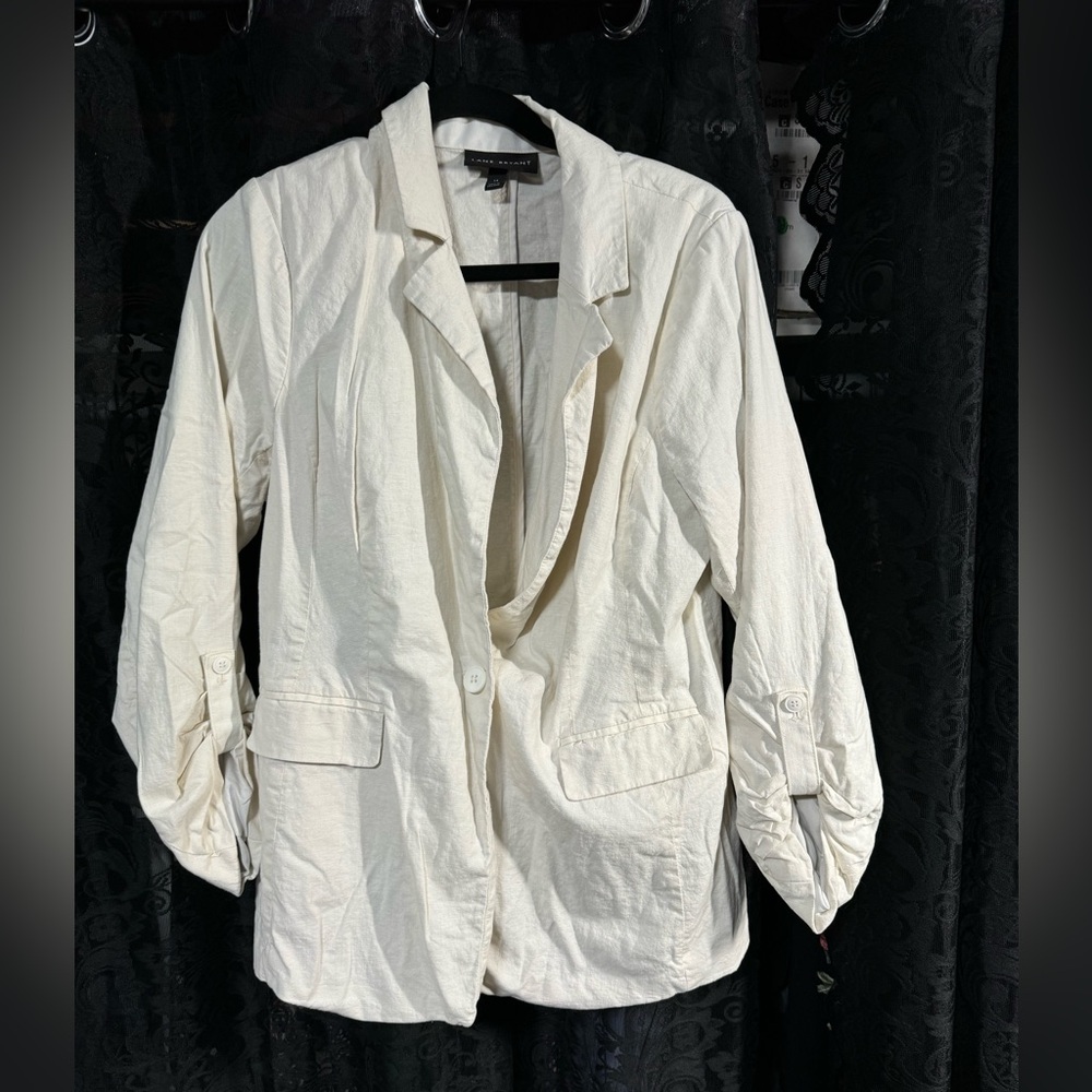 Lane bryant linen blazer